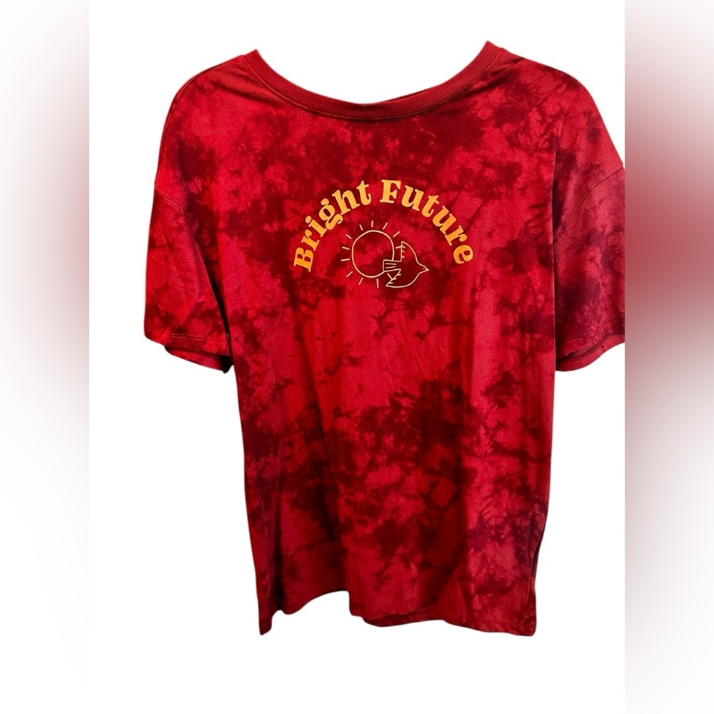 NWT Bright Future Red Tie-Dye Women's Top​ - Picture 2 of 6